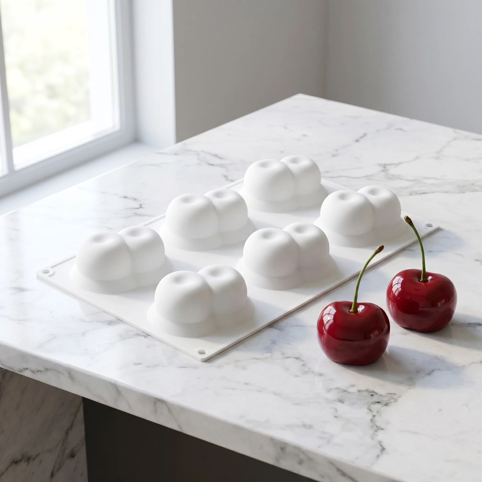 ~Cherry Shape Silicone Mold Cake Mold DIY 3D Fruit Mouse Mould Pudding Jello Pastry Dessert Baking Tools