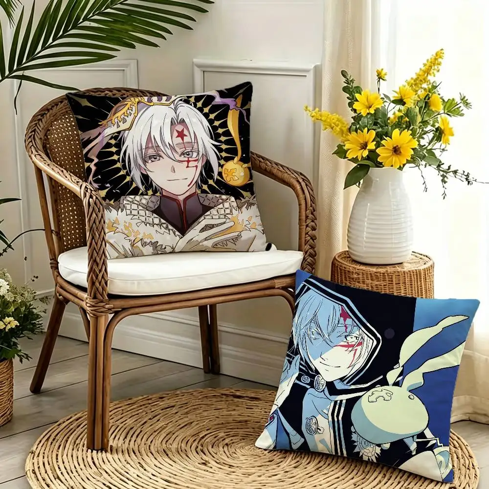

Anime D.Gray-man Jewelr Double-sided print Pillow Case for Sofa Living Room Home office Decor Protective Cover