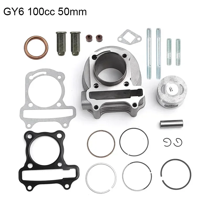 4-stroke GY6 100cc 139QMA 139QMB Piston Kit Big Bore ATV Go Kart Scooter Moped 50mm Engine Cylinder Rebuild Kit