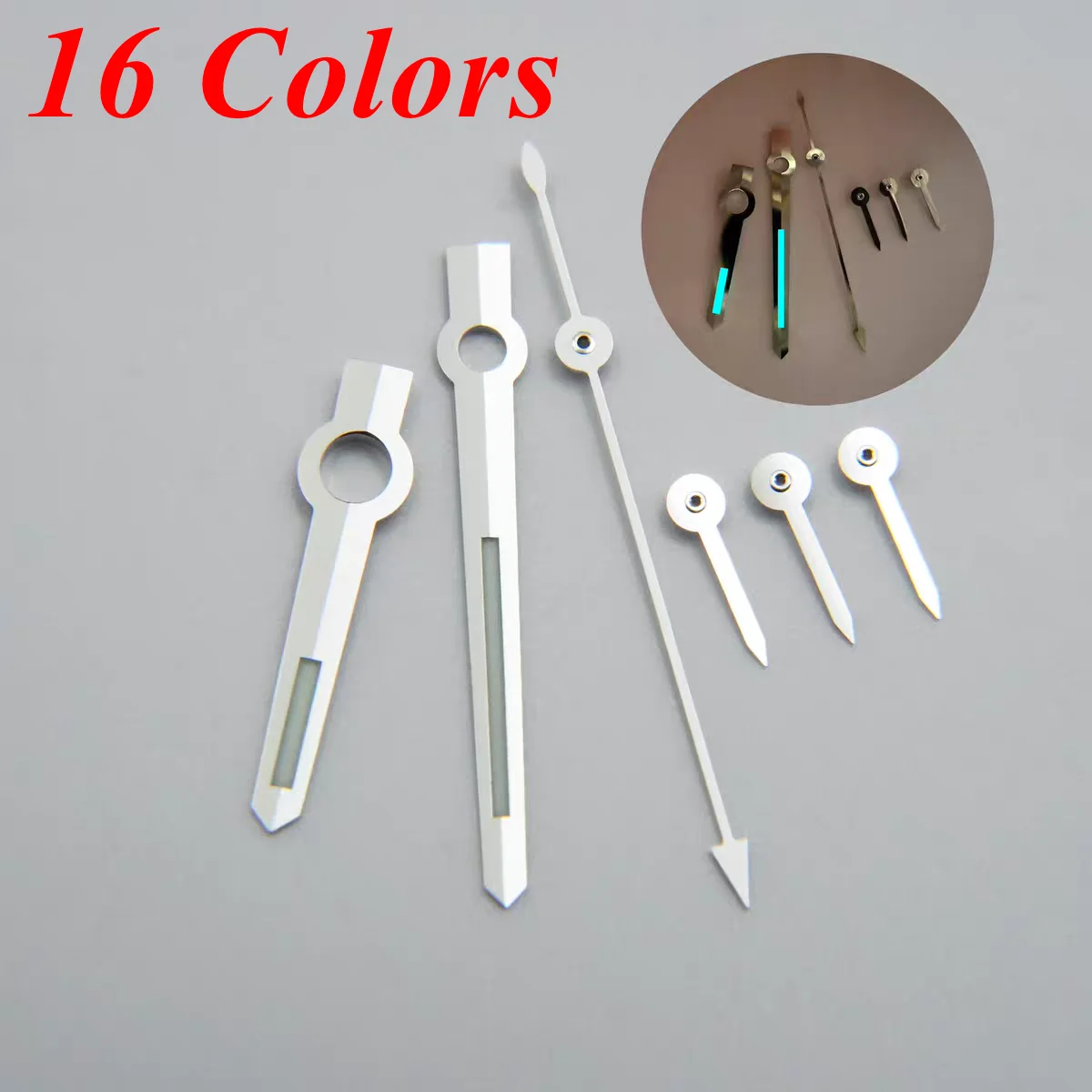 Luminous Watch Hands Dial Components Compatible For Rolex Daytona 4130/4131 Sliver Red Gold Black Blue Replacement Set Movement