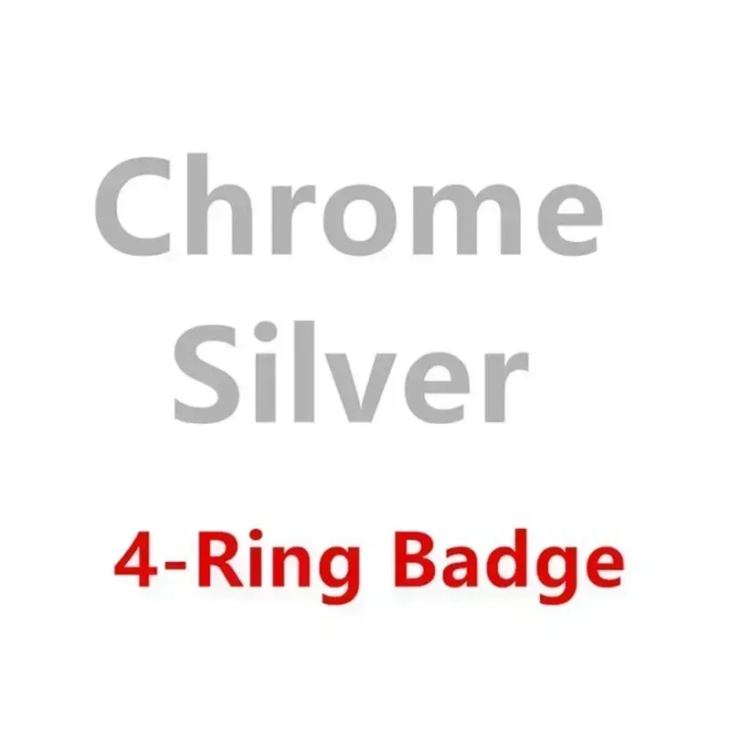 4 Ring ABS Zilver Zwart Decal Auto Kap Voorzijde Motorkap Grill Achterklep Embleem Logo Badge Voor A3 A4 A5 A6 A7 Q2 Q3 Q5 Q8 TT Sticker