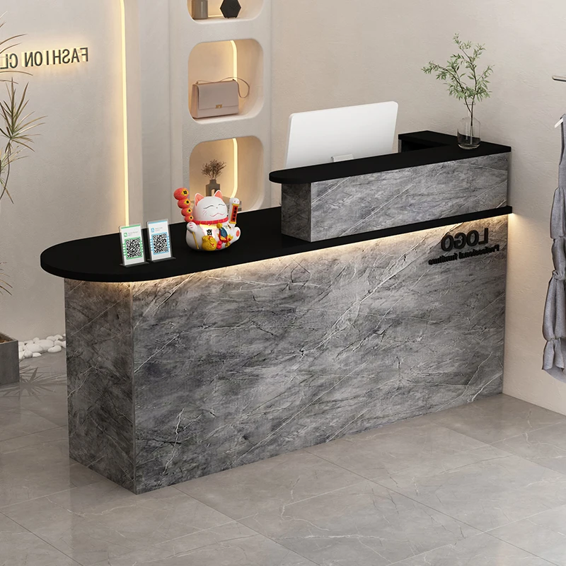 مكاتب الاستقبال الصناعية الفاخرة المتجر الحديث بار التجميل الفاخرة فندق مطعم مكاتب الاستقبال مكتب الشركة الأثاث العصري #5