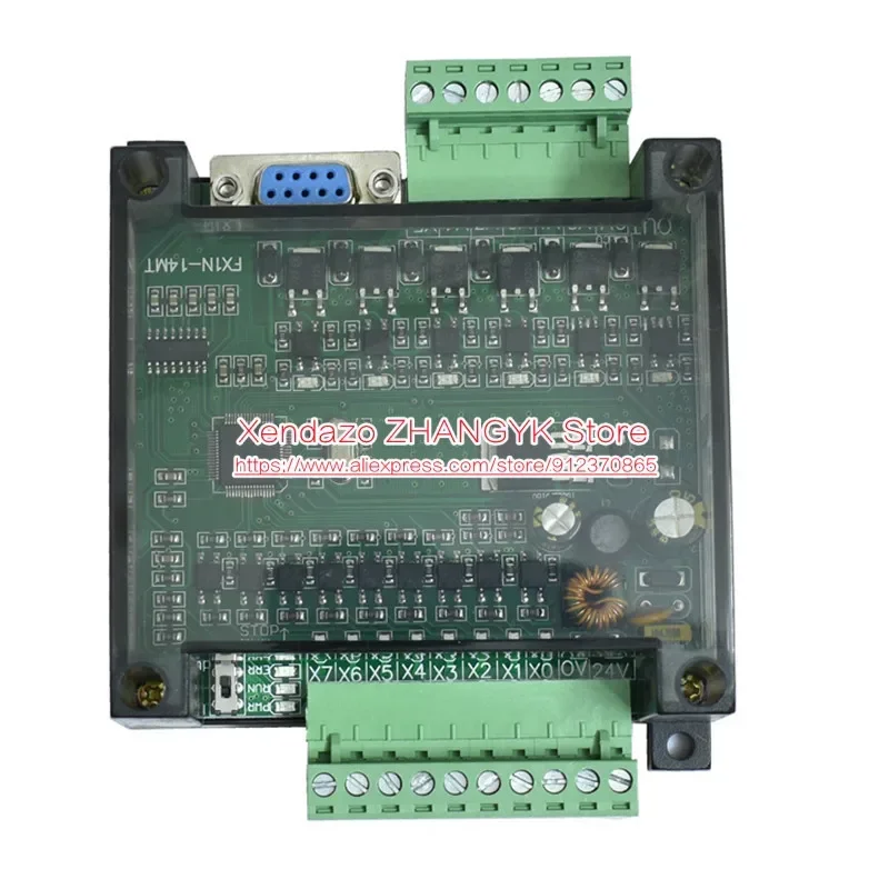 PLC Industrial Control Board FX1N-14MR FX1N-14MT 8 Input 6 Output Smart home Controller Programmable module with housing shell