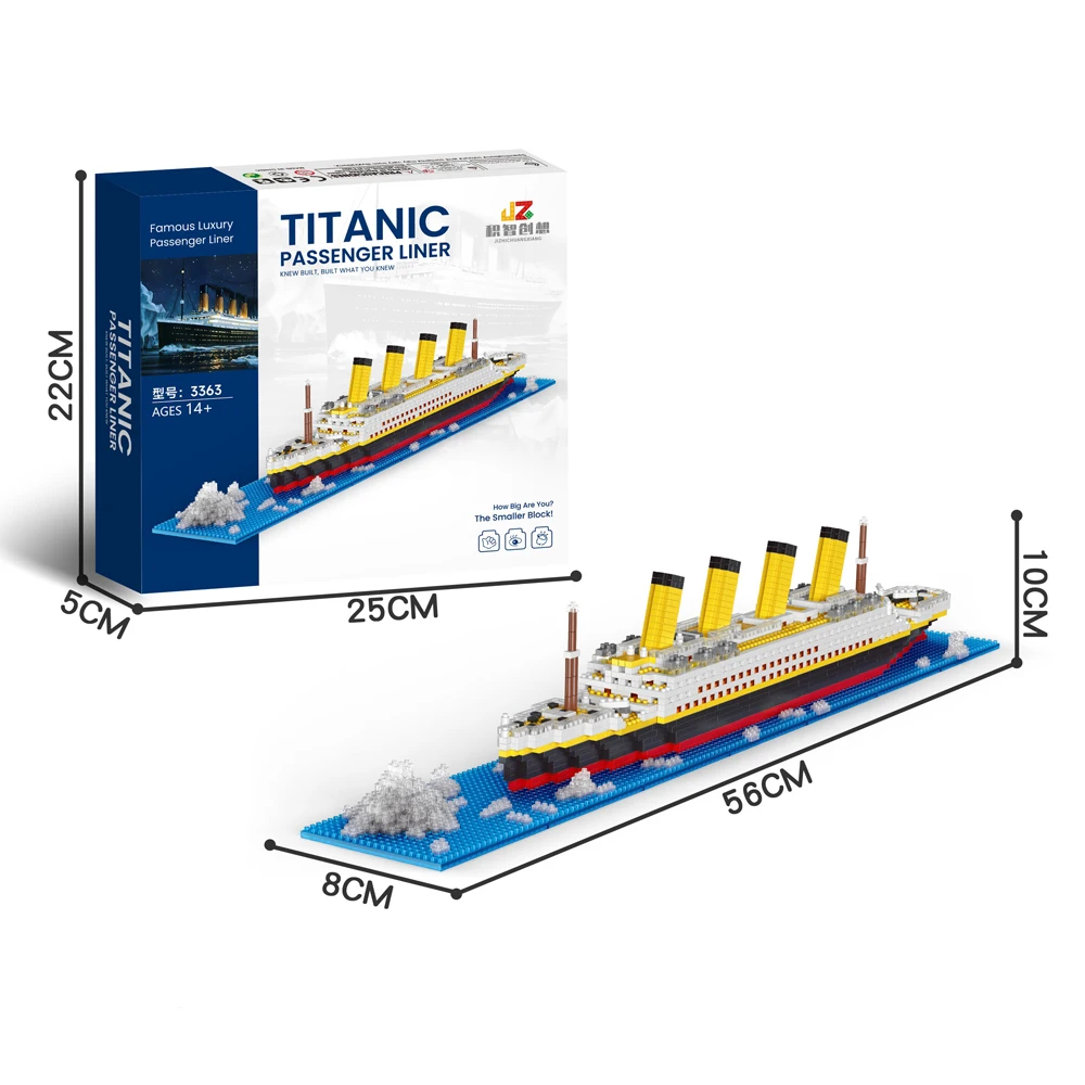 Titanic DIY Building Block Set: Historical Artifact Replica,Engaging Activity for Adults & Kids,Unique Nostalgic Remembered Gift