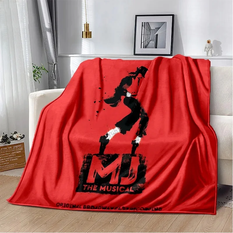 Michael Jackson Retro-Druck, hochauflösende Decke, weiche Wurfdecke für Zuhause, Schlafzimmer, Bett, Sofa, Reisen, Büro, einfarbige Decke für Erwachsene – Detail 4
