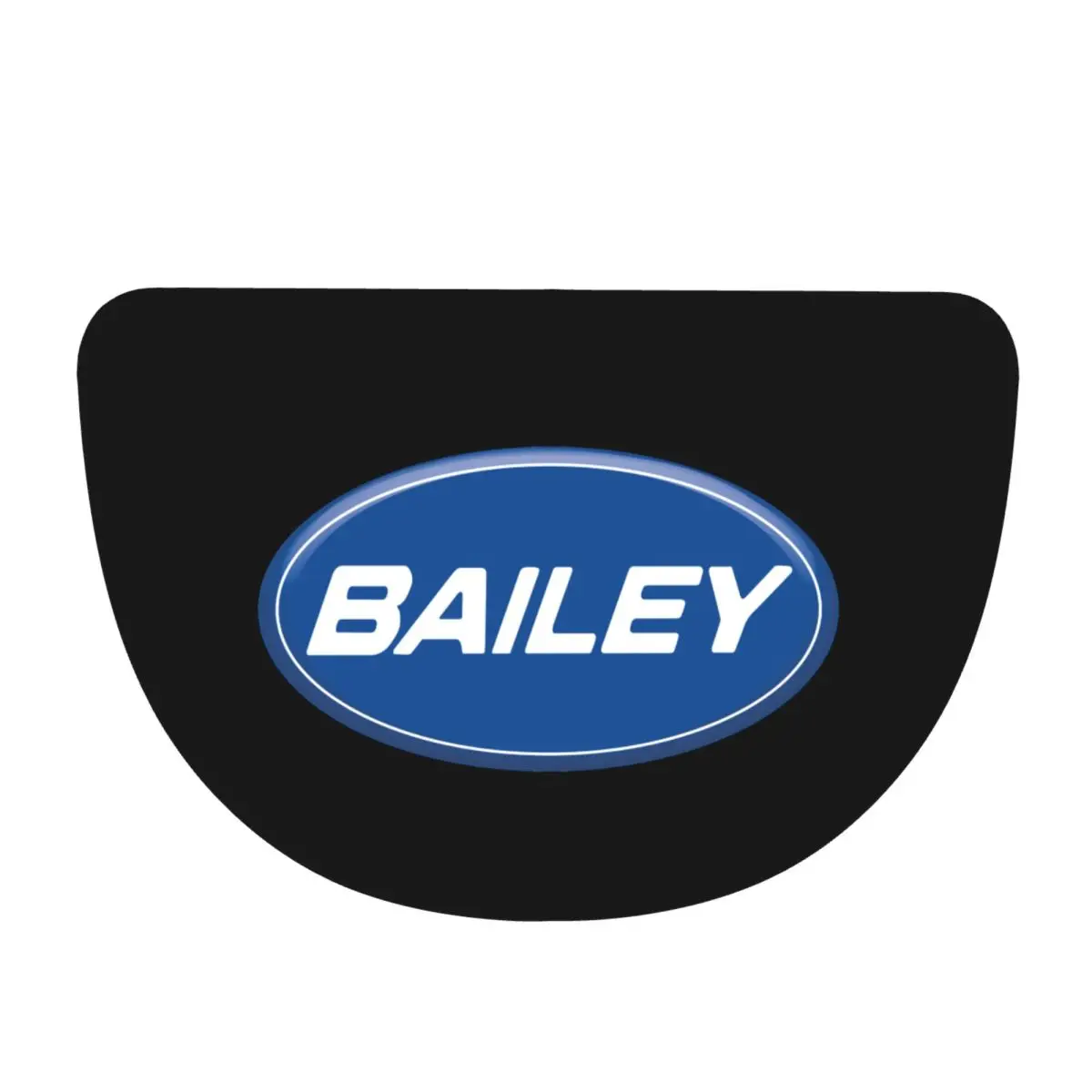 Bailey Caravan Soft Flannel Half Round Doormat Non Slip Bathroom Mat Absorbent Floor Carpet for Laundry Room Bathroom
