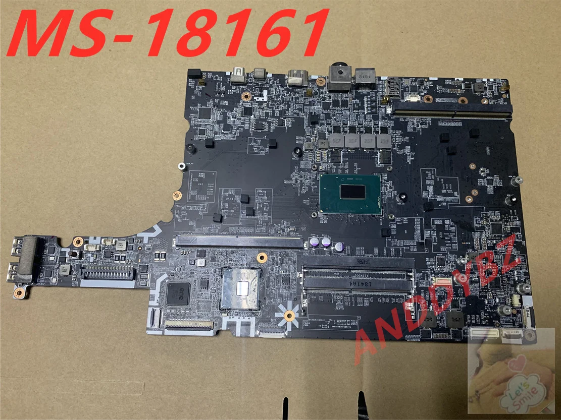 

Used MS-18161 VER 1.0 LAPTOP MOTHERBOARD FOR MSI MS-1816 GT82VR GT83 GT83VR WITH SR3YZ I7-8850H CPU 100% Working OK