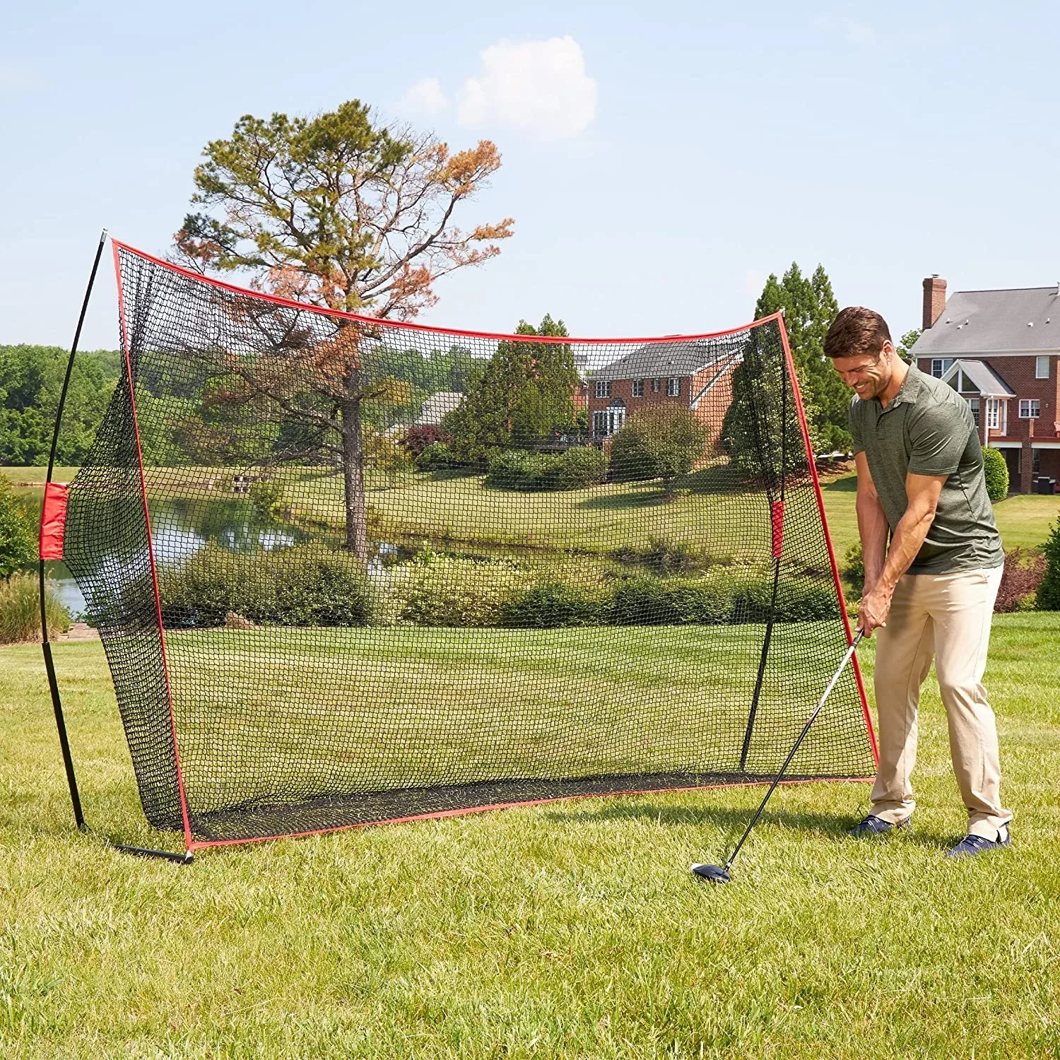 10x7x3 Portable Outdoor Golf Training Aids Golf Chipping Net for Practice Suitable for All Levels Player