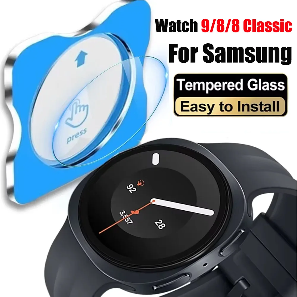 Screen Protector For Samsung Galaxy Watch 9 44mm 40mm/Watch 8/8 Classic 46mm 9H Hardness Anti-scratch Easy Install Glass Film