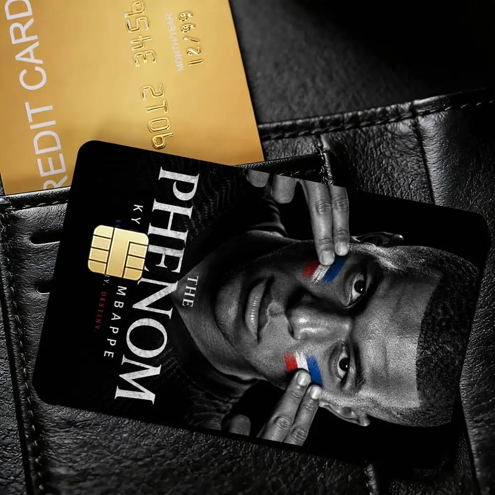 Football K-Kylian M-Mbappe Decorative Waterproof Film Skin Cover Credit Card Stickers Debit Front Bank Bus Pass