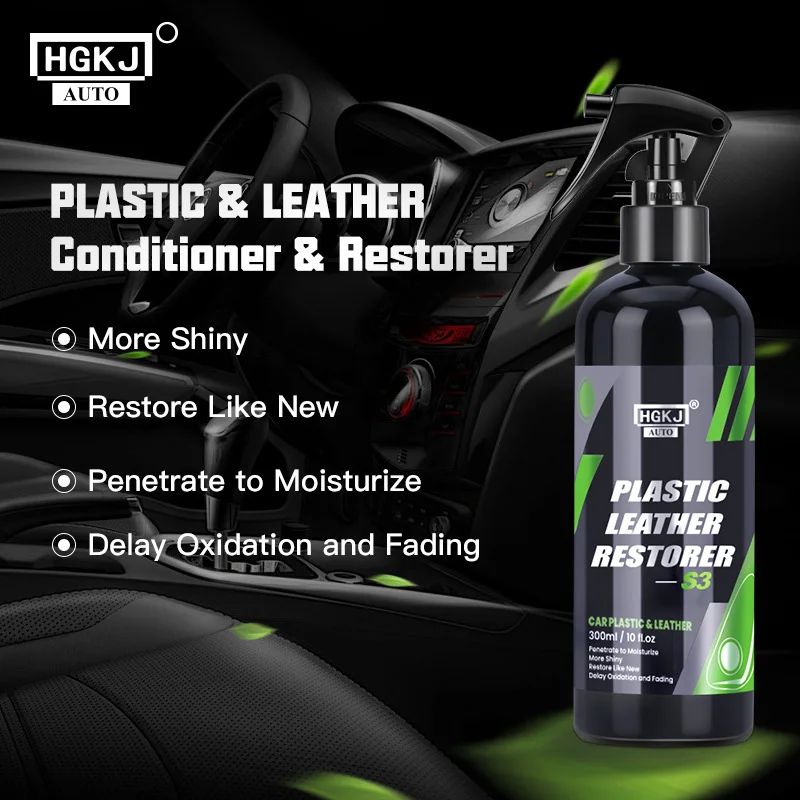 

Interior Detailer Hgkj S3 Plastic Leather Restorer Quick Coat For Car Interior Refurbish Leather Renovator Conditioner