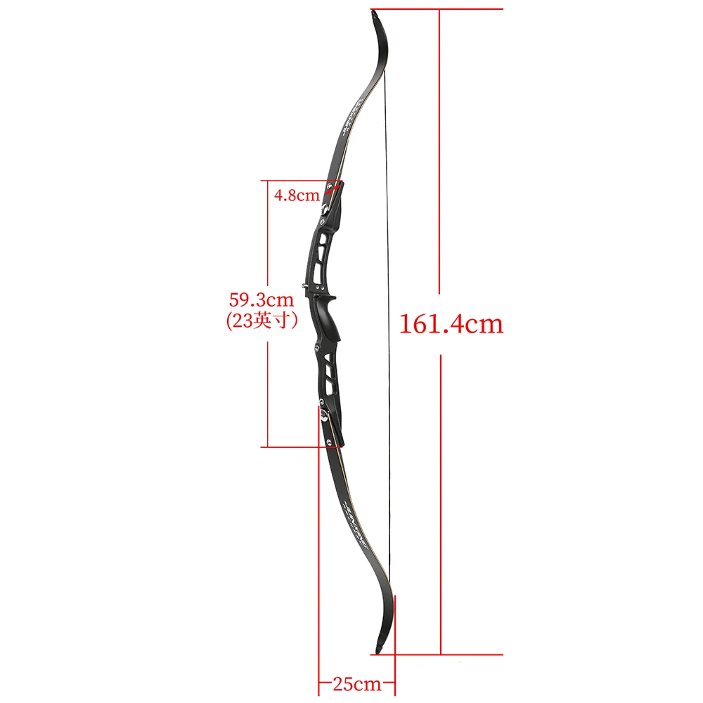 66 Inch Archery JUNXING F167 Recurve Bow ILF Interface 20-40Lbs Takedown Aluminum Alloy Left/Right Hand Bow Shooting Accessories
