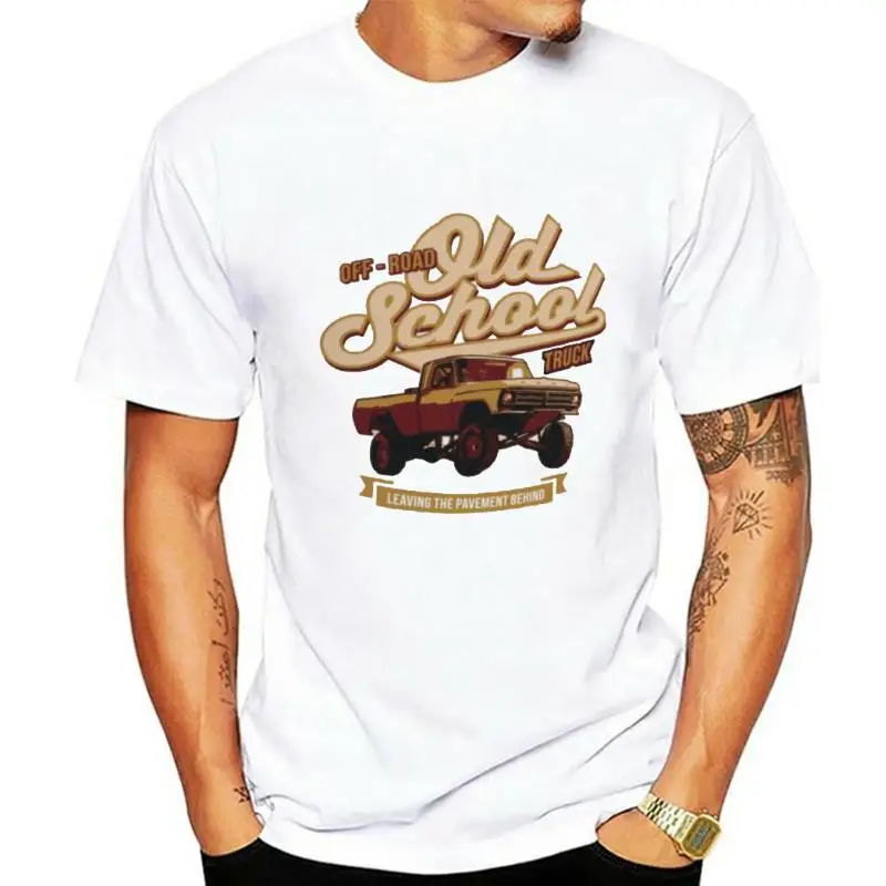 Old School Truck T-shirt Off-Road Vintage Wagon Tee Gift For Dad Graphic Tee Gift For Him Organic Cotton men t shirt