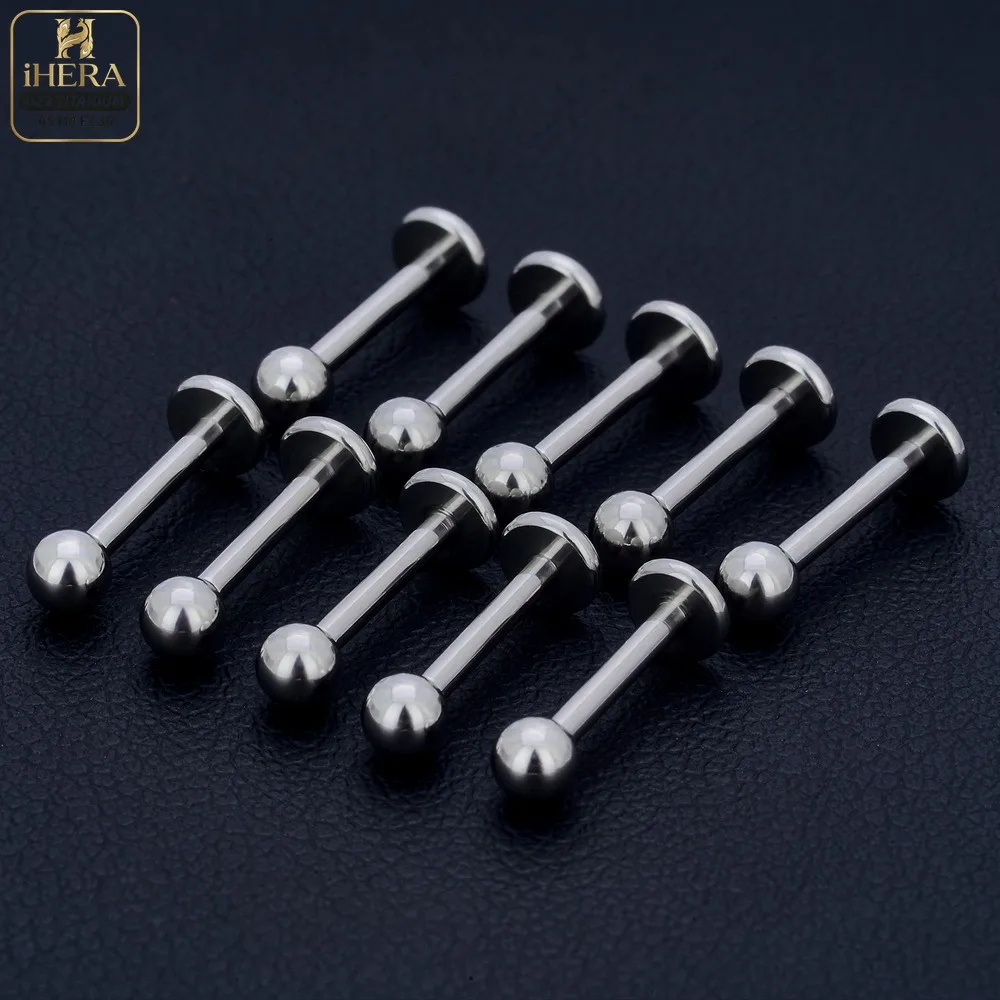 5/50 Stück G23 Titan Piercing Labret Lippenstecker 16G Innengewinde Ohrstecker Nasenstecker Tragus Knorpel Helix Daith Körperpiercing – Detail 14