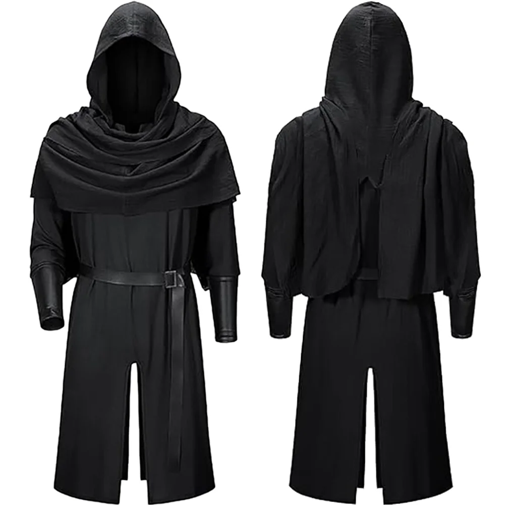 القراصنة فارس تأثيري حلي رداء شال ملابس القرون الوسطى عصر النهضة الرجال الذكور تمويه واقي للذراع هالوماس كرنفال حفلة البدلة