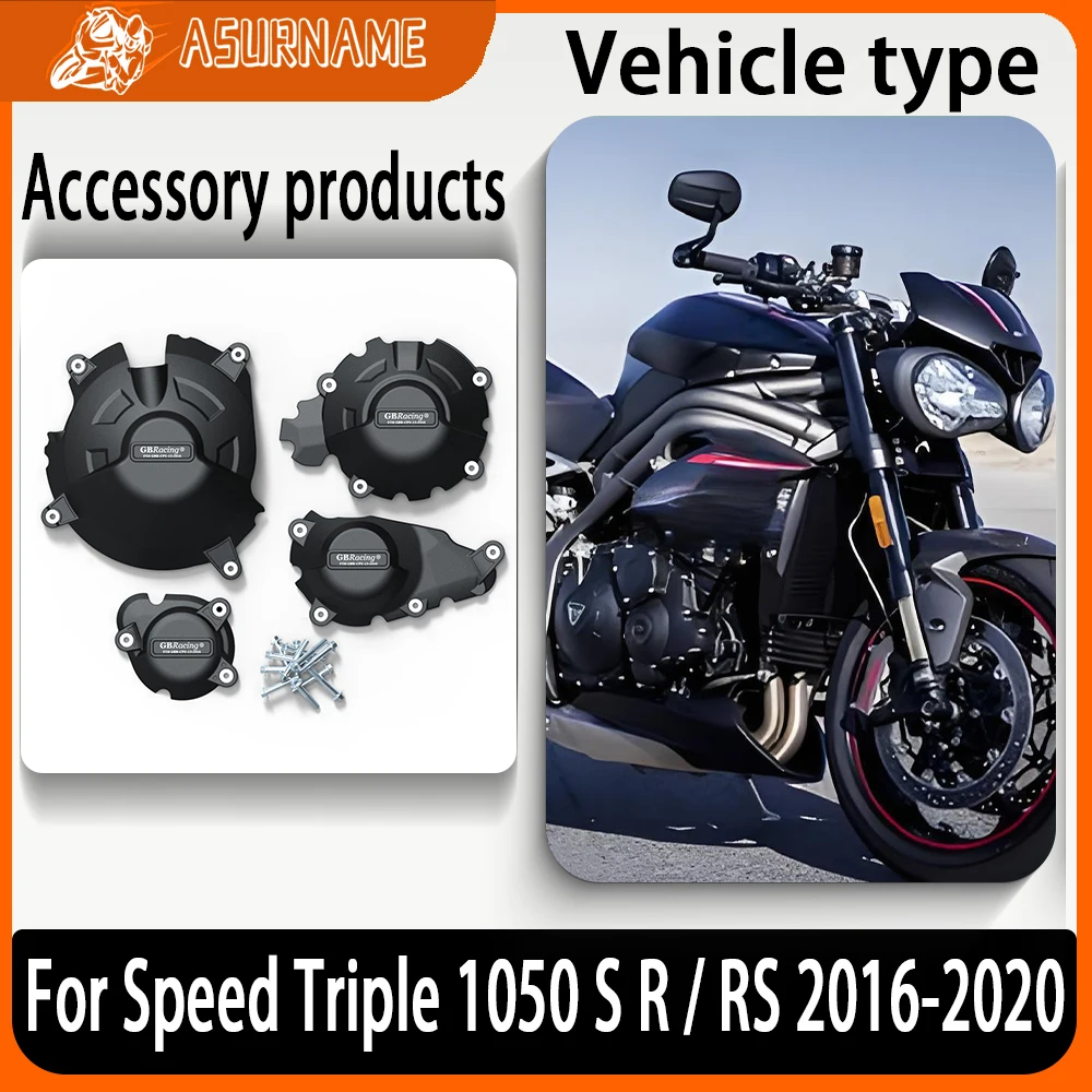 

For Speed Triple 1050 S R / RS 2016-2020 Motorcycle Engine Cover Sets Bonnet Protector Engine Cover Accessories