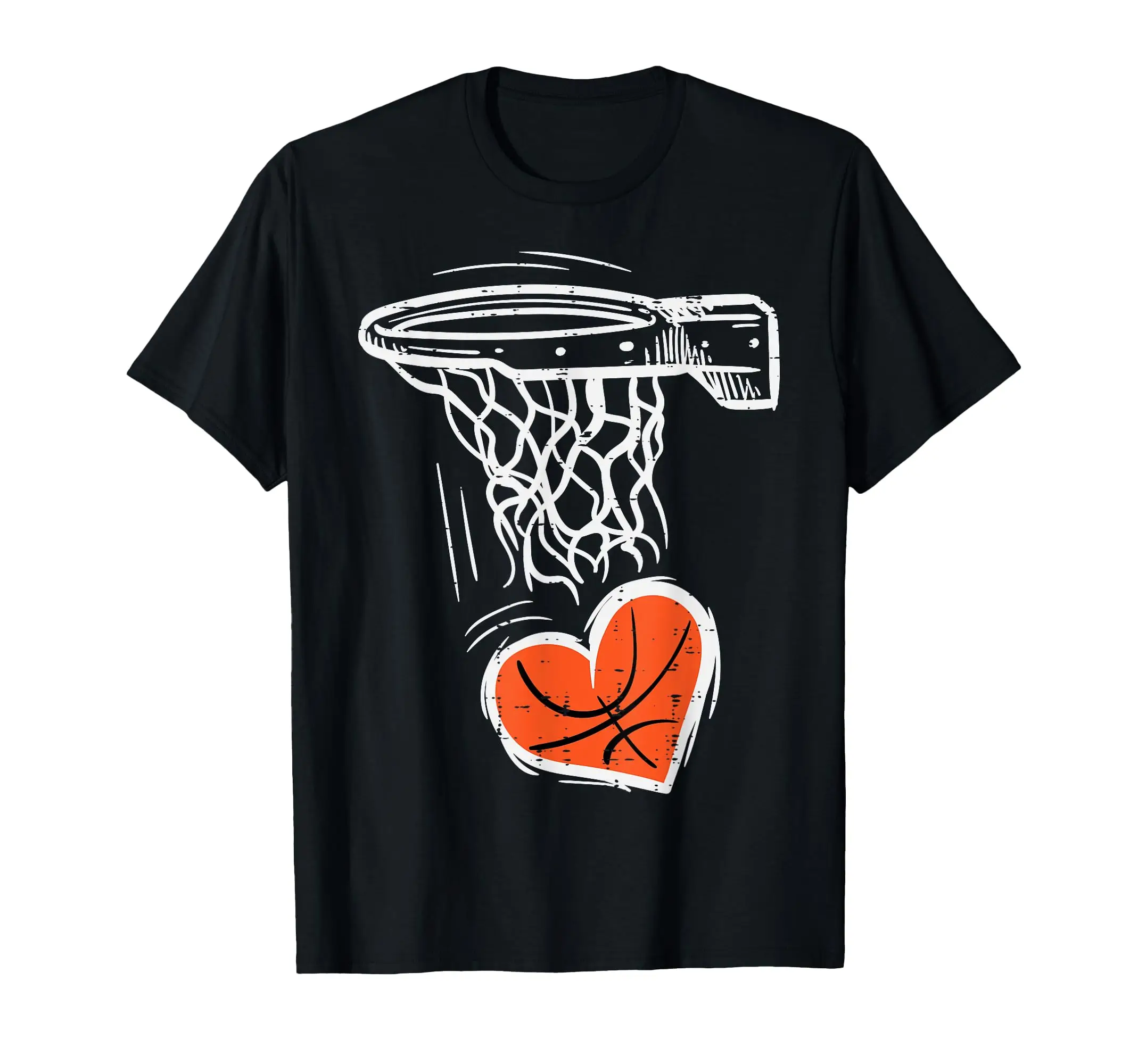 

High Quality Valentines Day Basketball Heart Men Women T-Shirt Outdoor Sport Tee