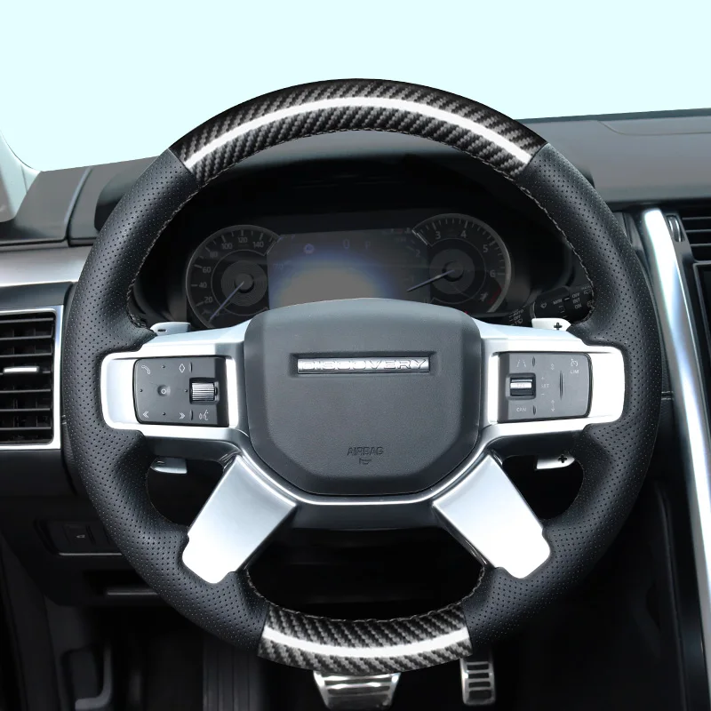 

DIY Hand Sewn Leather Steering Wheel Cover For Land Rover Discovery Defender Range Rover Evoque L Velar Discovers 5 Freelander 2
