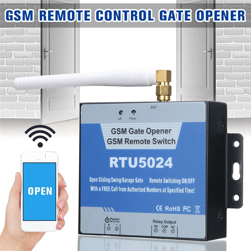 B04C-RTU5024 GSM Deuropener Relais Draadloze Afstandsbediening Toegangscontrole Kit 4G Home Security Apparaat Gratis Bellen Functionaliteit