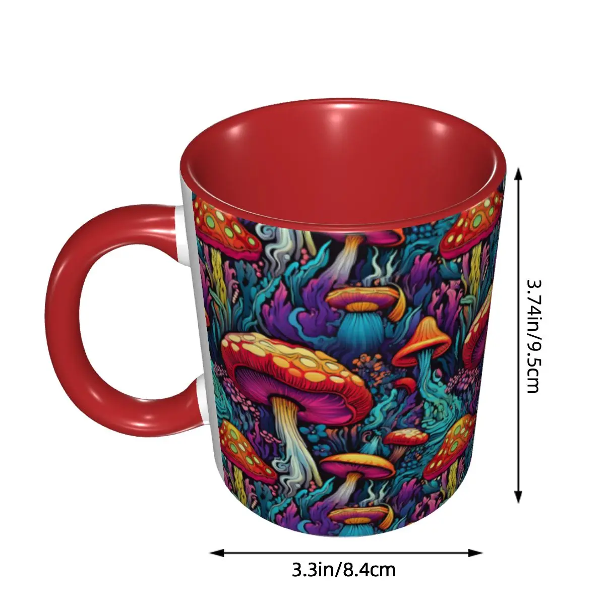 Acid Trippy Weird Psychedelic Mushroom Mug Funny Ceramic Coffee Cups Tea Mugs Milk Cup Drinkware Gift for Friends DIY Custom