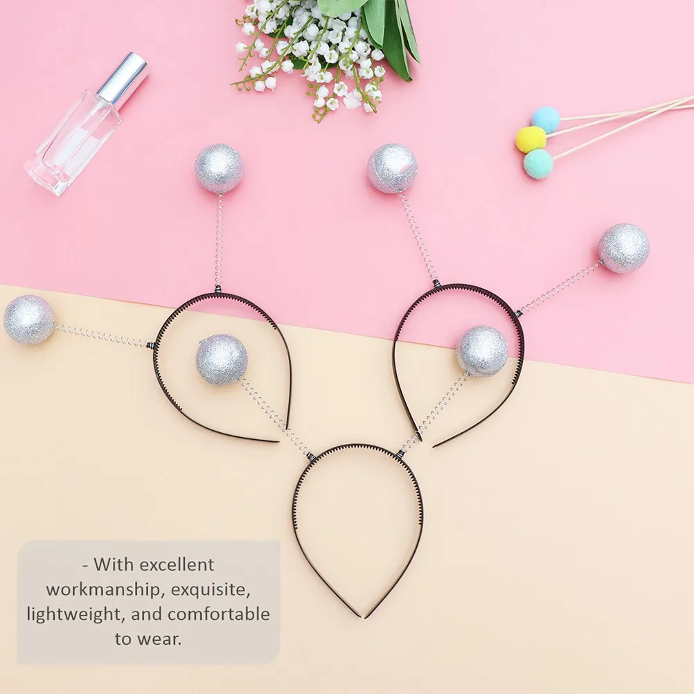 

5Pcs Ball Shape Hair Band Soft Cloth Headband Lightweight Comfortable Adorable Fashion Headdress for Women Party Festival Photo