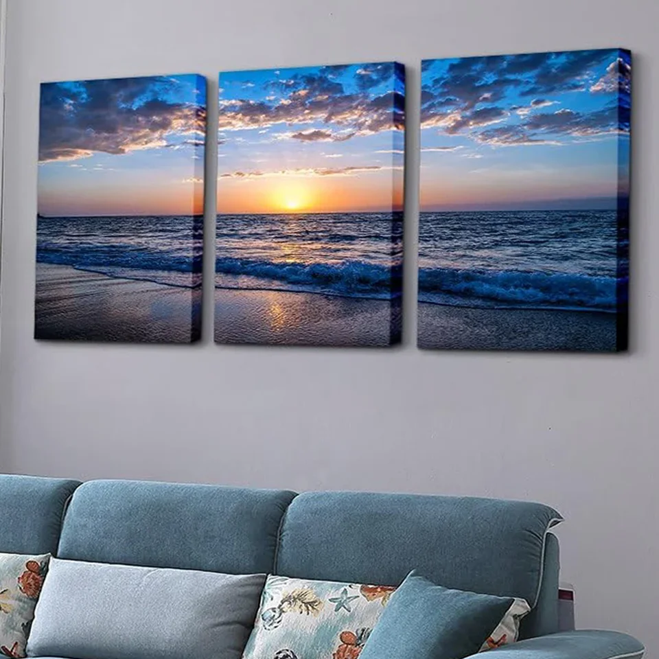 Large Size Office Wall Decor Sunrise blue sea view diamond painting New 2025 Diamond Mosaic embroidery Diy handmade Gift