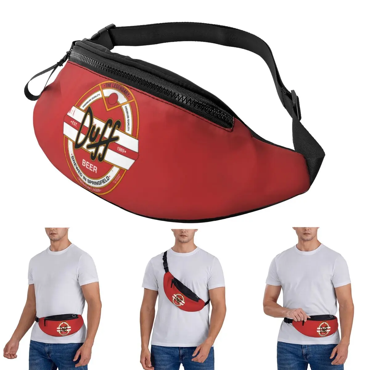 

Crossbody Waist Bag Duff Beer (8) Men Women Fanny Pack Travel Running Money Phone Pouch
