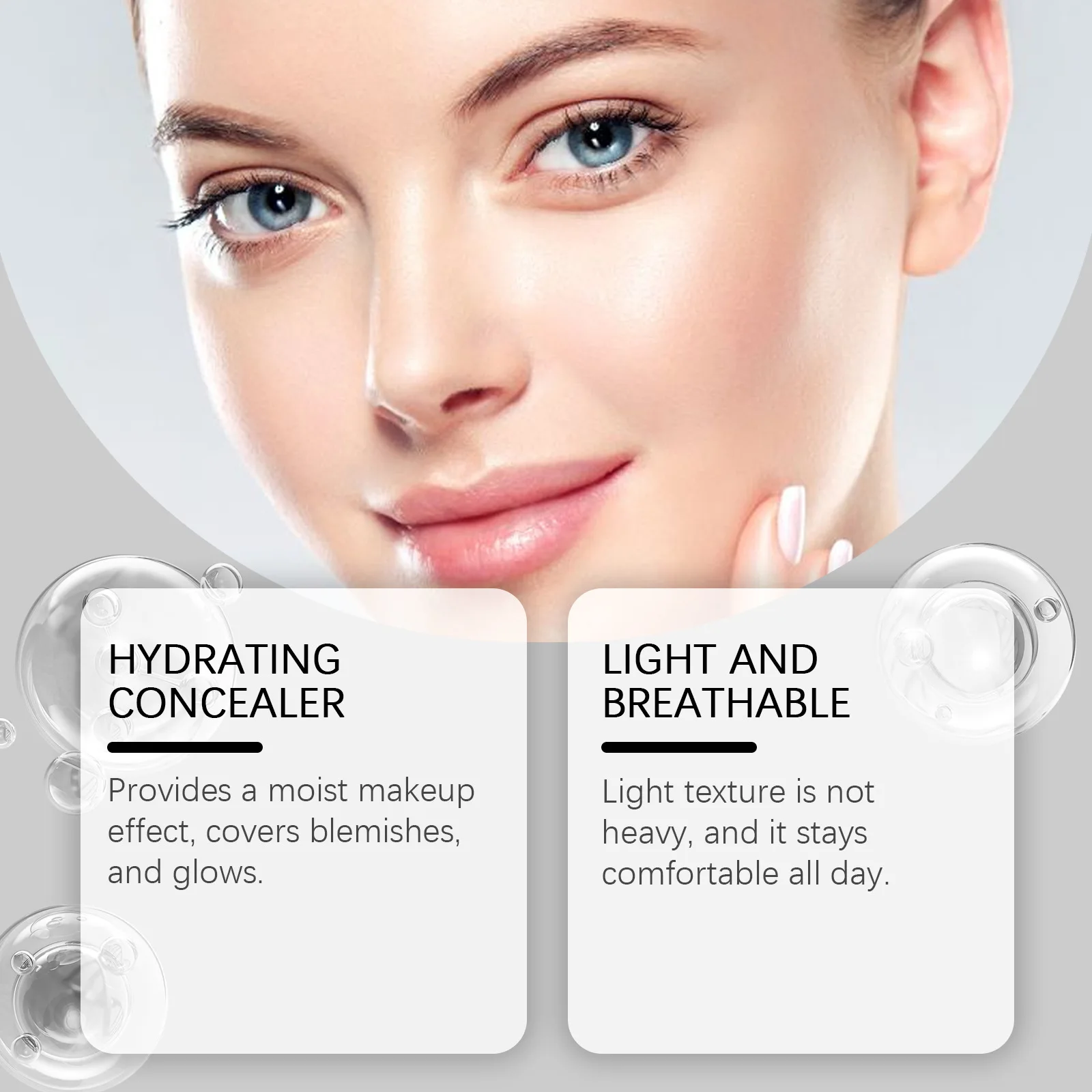 EELHOE 페이스 파운데이션 오일 컨트롤 땀 방지 내추럴 피니시 글로우 스킨 브라이트닝 하이 커버리지 메이크업 베이스 파운데이션 크림 5g