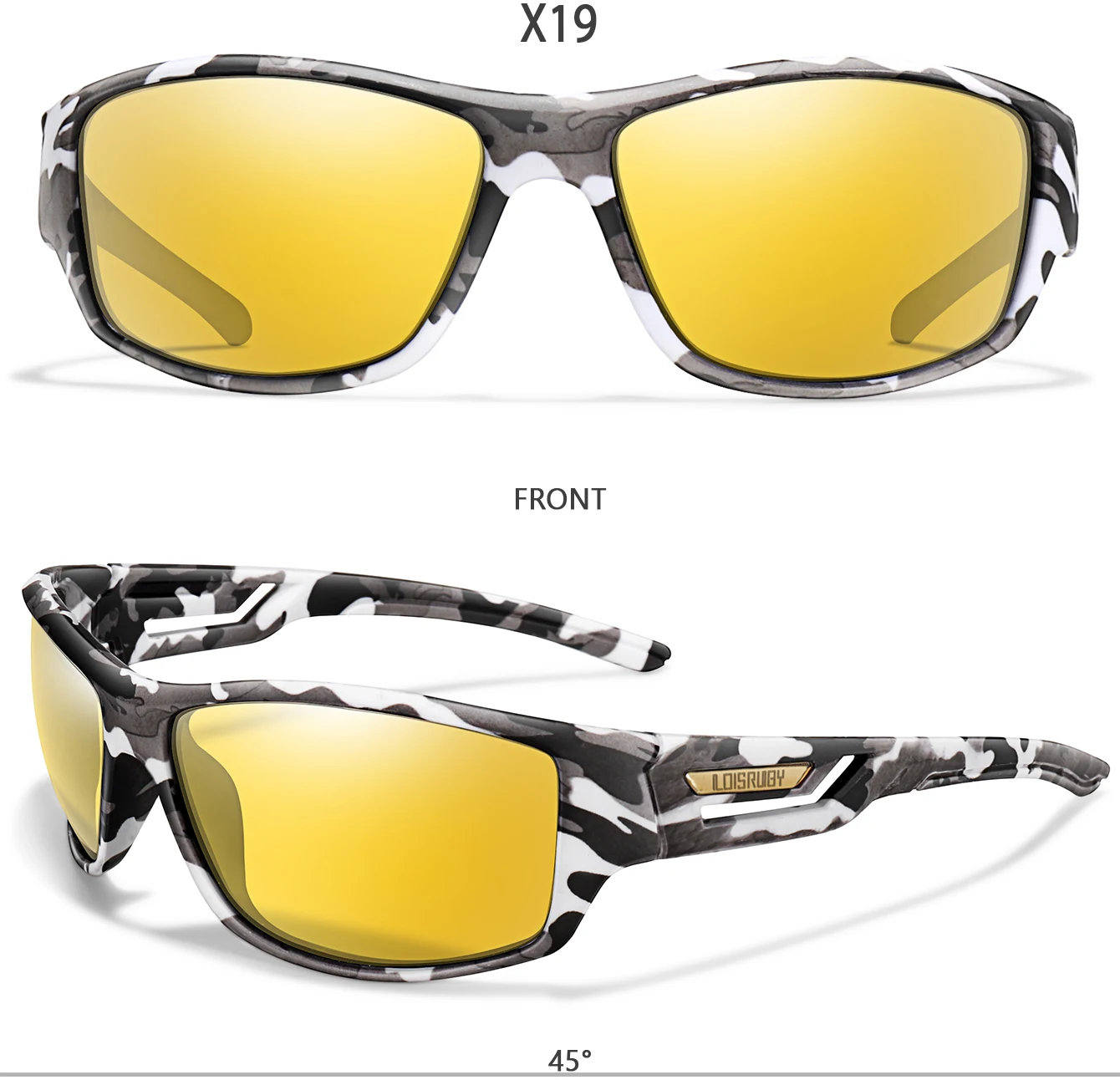 Polarisierte Nachtsicht-Sonnenbrille für Herren und Damen, ovale Linse, Vollformat-Brille, Fahren, Angeln, Laufen, Radfahren – Detail 8