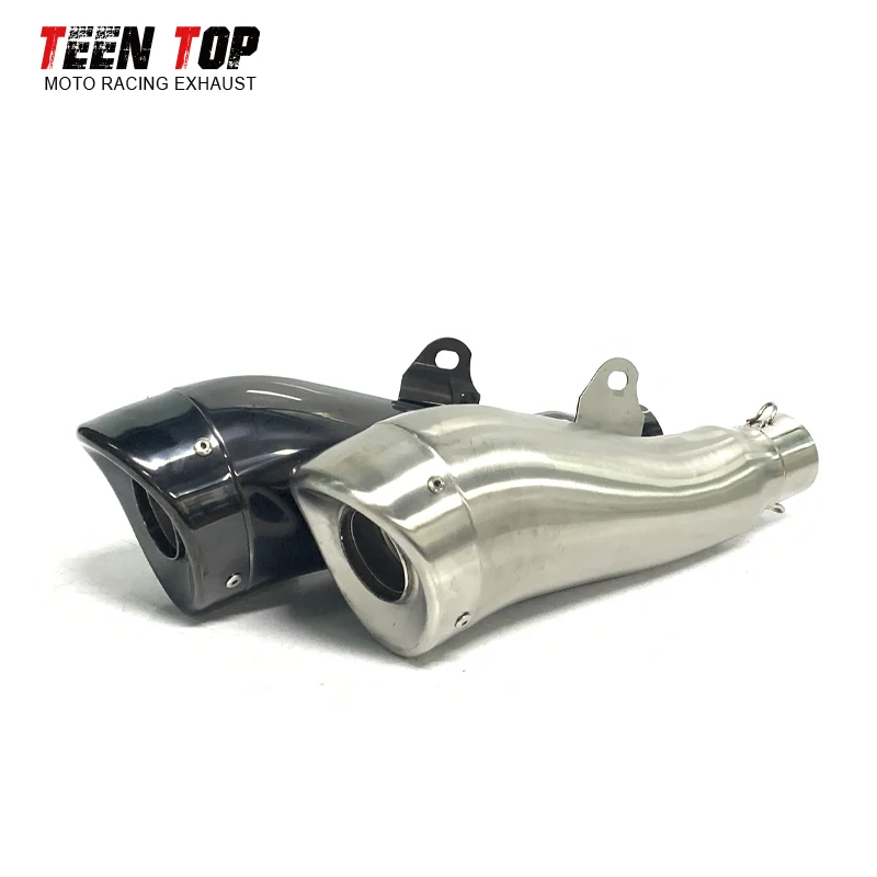 51mm Universal Motorcycle Exhaust Muffler Ninja400 R3 MT03 GSX250 R25 CBF190TR Exhaust Tailpipe Escape Moto 370mm Racing Muffler