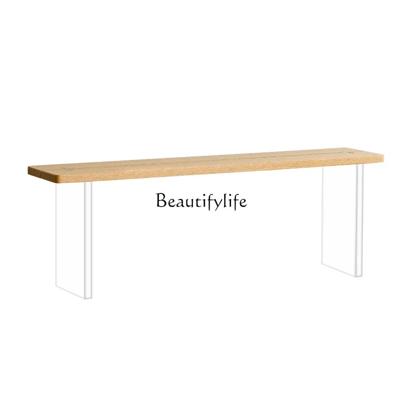 

ls04Nordic acrylic bench modern simple cherry wood stool