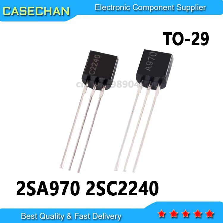 100PCS 2SA970 2SC2240 (50PCS* A970 +50PCS* C2240 ) TO-92