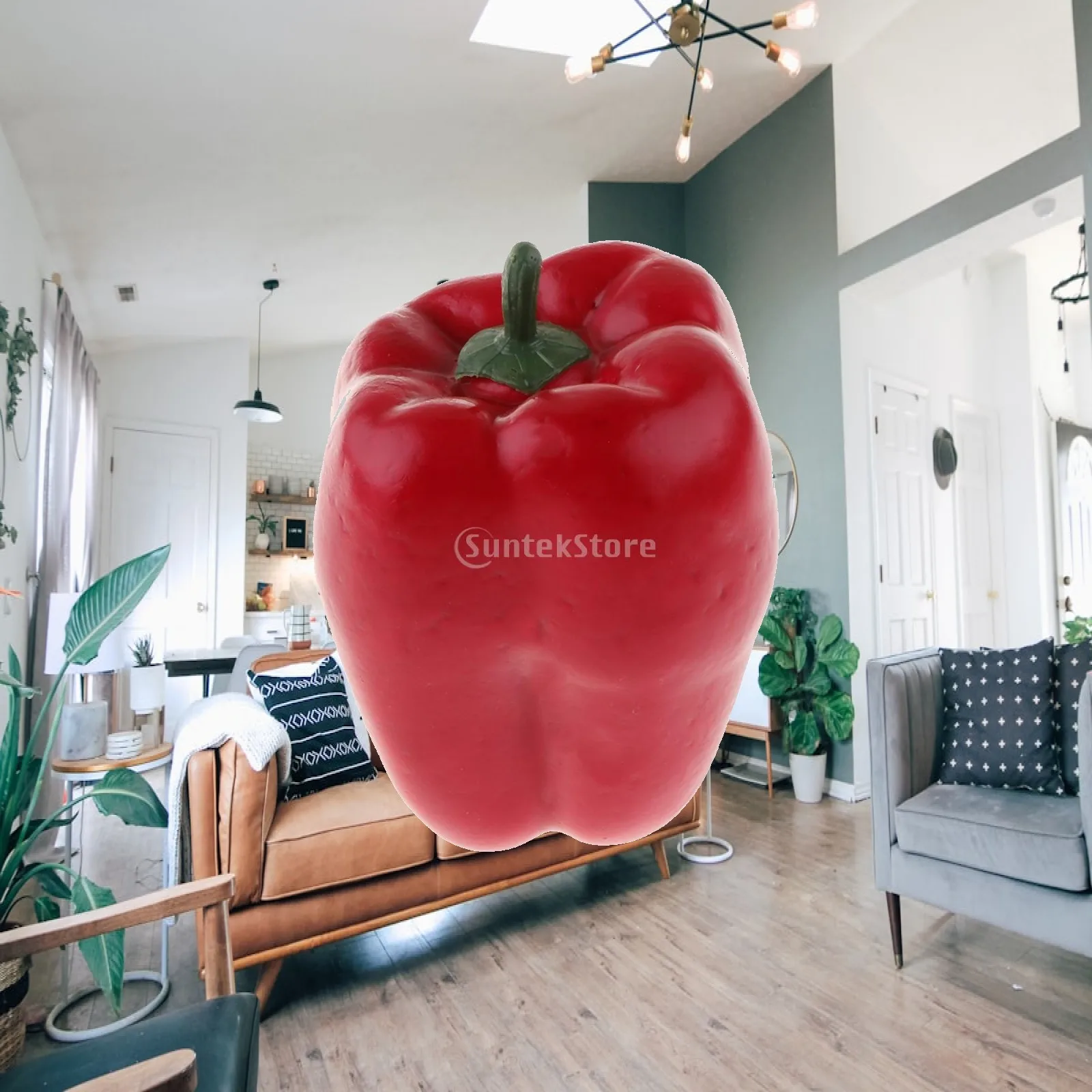 Realistic Eating Decoration Plastic Bell Pepper Lifelike Artificial Vegetable for Kitchen and Home Ornament