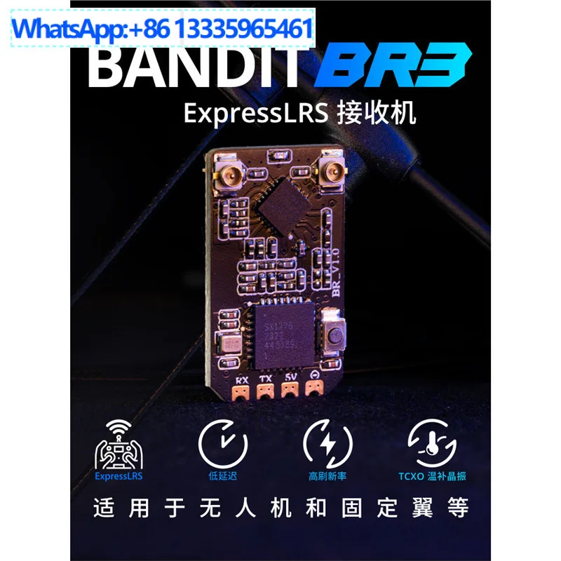 

Приемник Radiomaster Bandit BR3 Elrs, высокочастотная головка 915 МГц, модель самолета дальнего действия, дрон