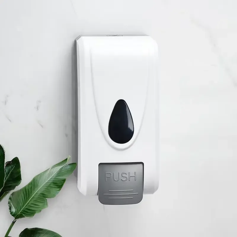 Wall Mounted Plastic Soap Dispenser for Hotel Bathroom Refillable Liquid Container for Body Wash Shampoo and Hand Wash Pump