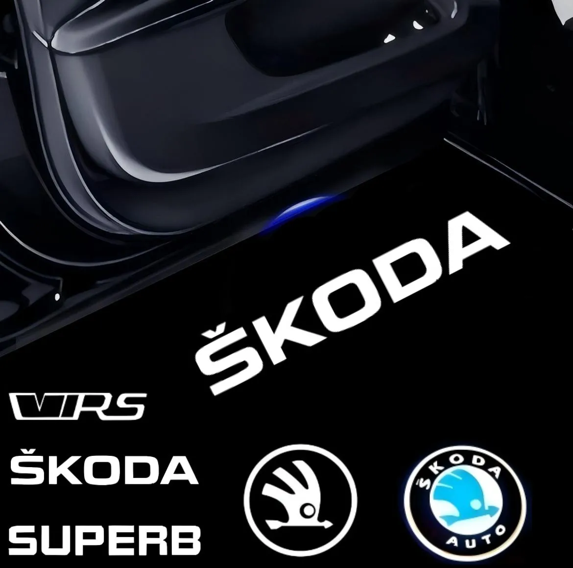 2 шт. для Skoda VRS Kodiaq GT Superb 3V 3T B6 B8 Octavia 2 3 A5 A7 MK2 MK3 Karoq автомобильный светодиодный дверной проектор с логотипом, аксессуары для освещения