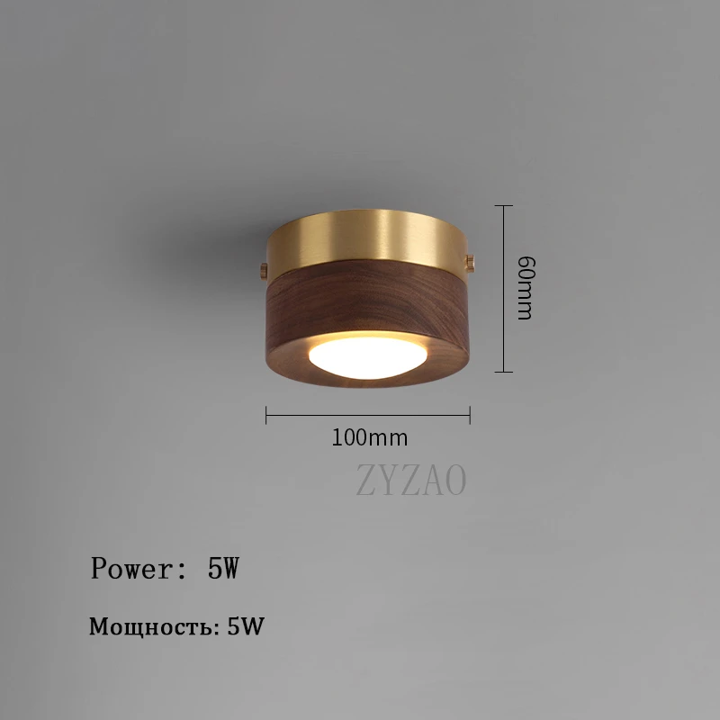 Flurlampe Walnuss Deckenleuchten Eschenholz LED-Leuchten für Zimmer Wohnzimmer Strahler Veranda Licht Wohnkultur Beleuchtung