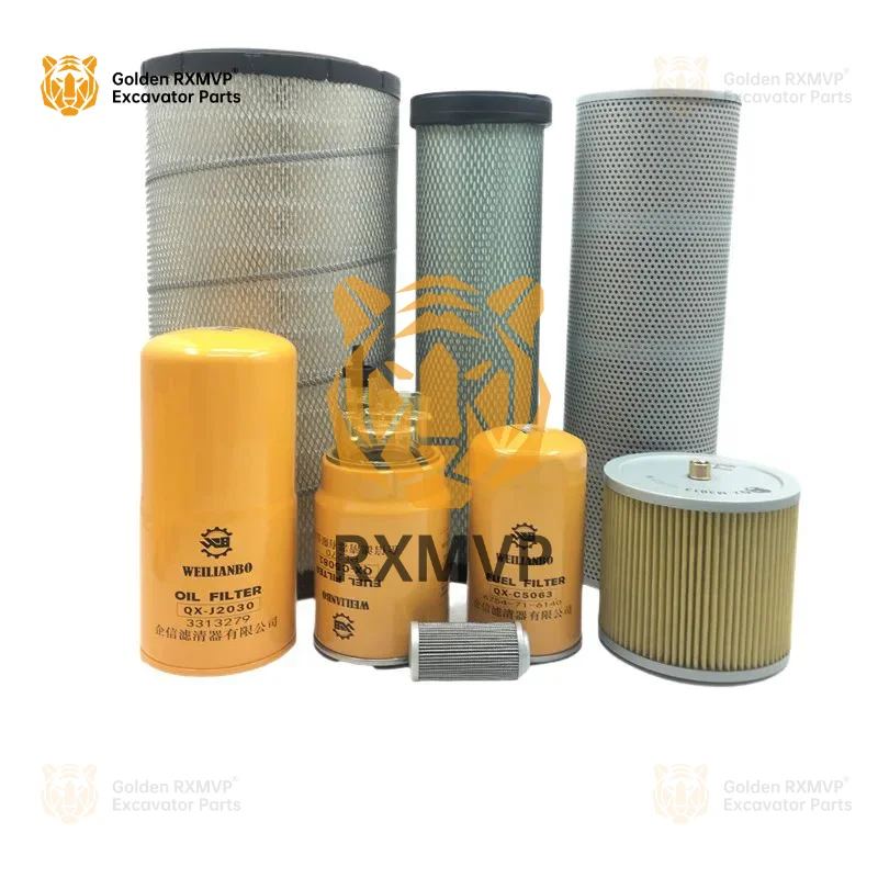 For Doosan daewoo 150-9c machine filter, diesel filter,air filter,hydraulic return oil inlet pilot filter element, excavator acc