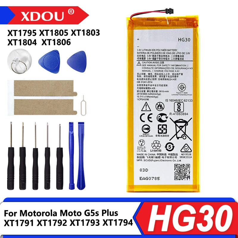 

Brand-New HG30 3000mAh Battery For Motorola Moto G5s Plus XT1791 XT1792 XT1793 XT1794 XT1795 XT1805 XT1803 XT1804 XT1806