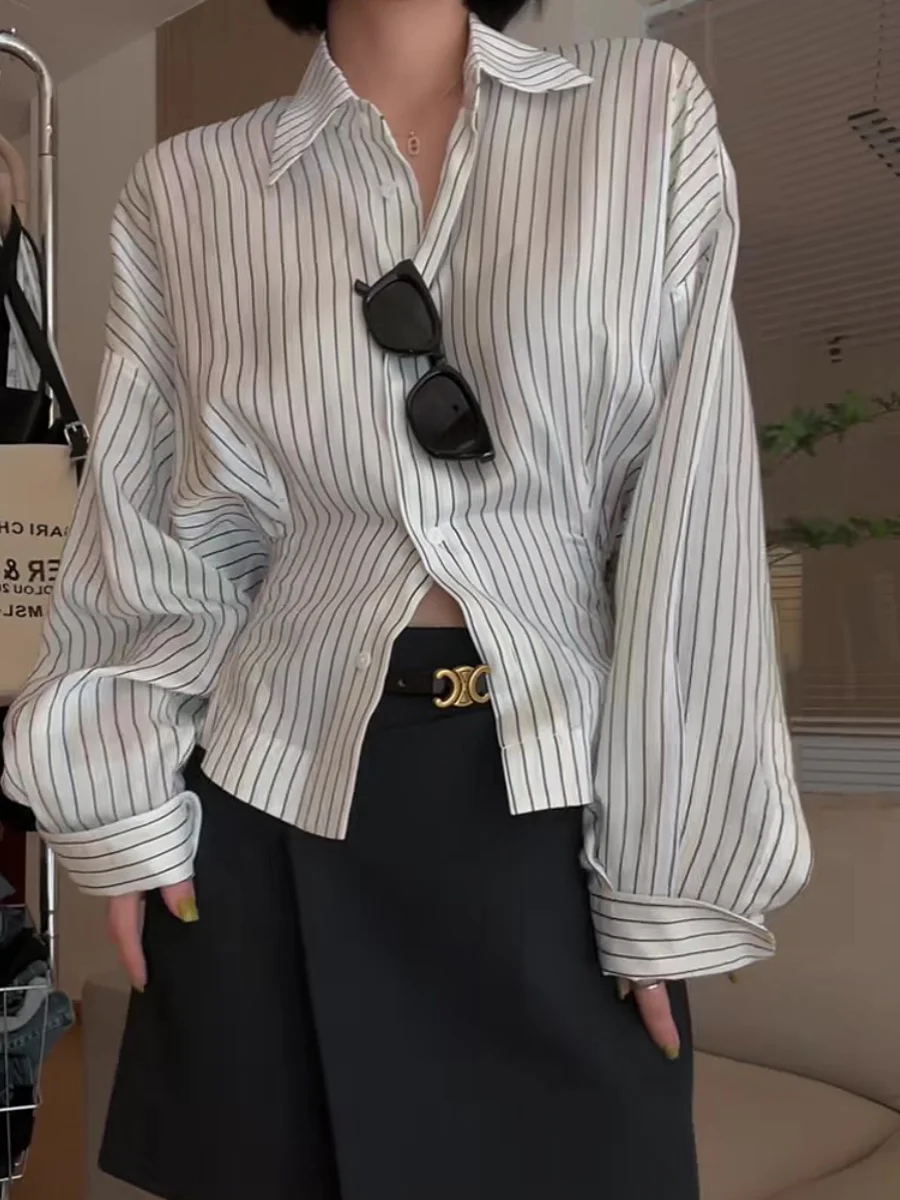 

Ele ort Svel Striped irt Женские модные французские брюки Slim Fit на пуговицах Ne Другой материал 00%