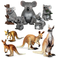 Oenux Wild Animals Classic Australian Kangaroos Koala Tree Mole Model Action Figure Figurine Education Collection Toy Kid Gift