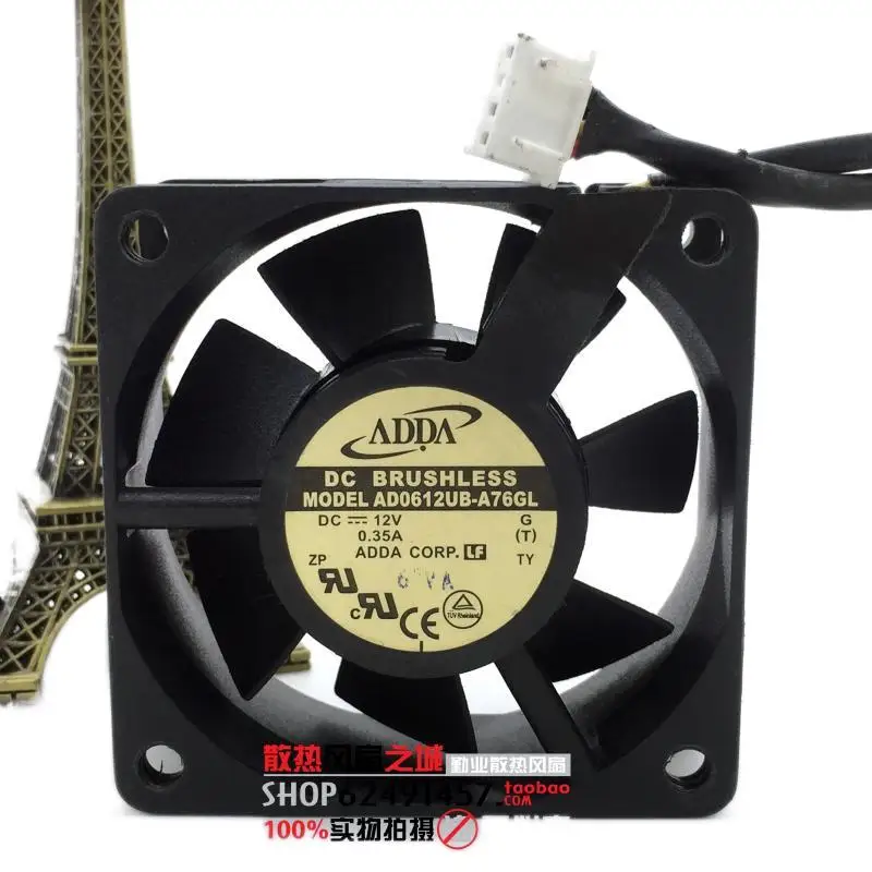 

ADDA 6025 6CM 12V 0.35A Ball Cooling Fan AD0612UB-A76GL