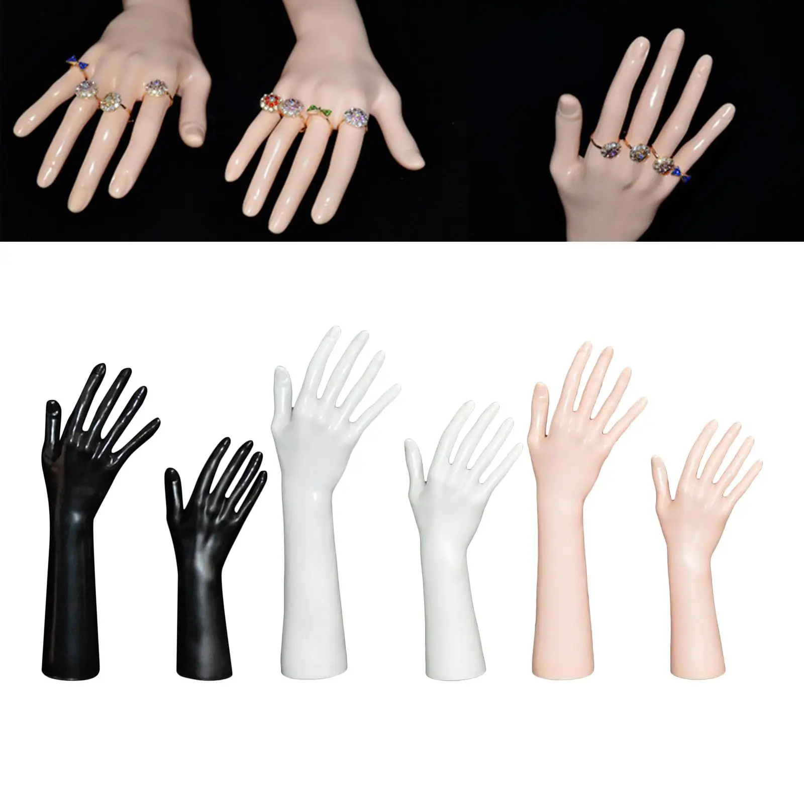 

Jewelry Hand Display Holder Female Mannequin Hand for Shops Tabletop Home