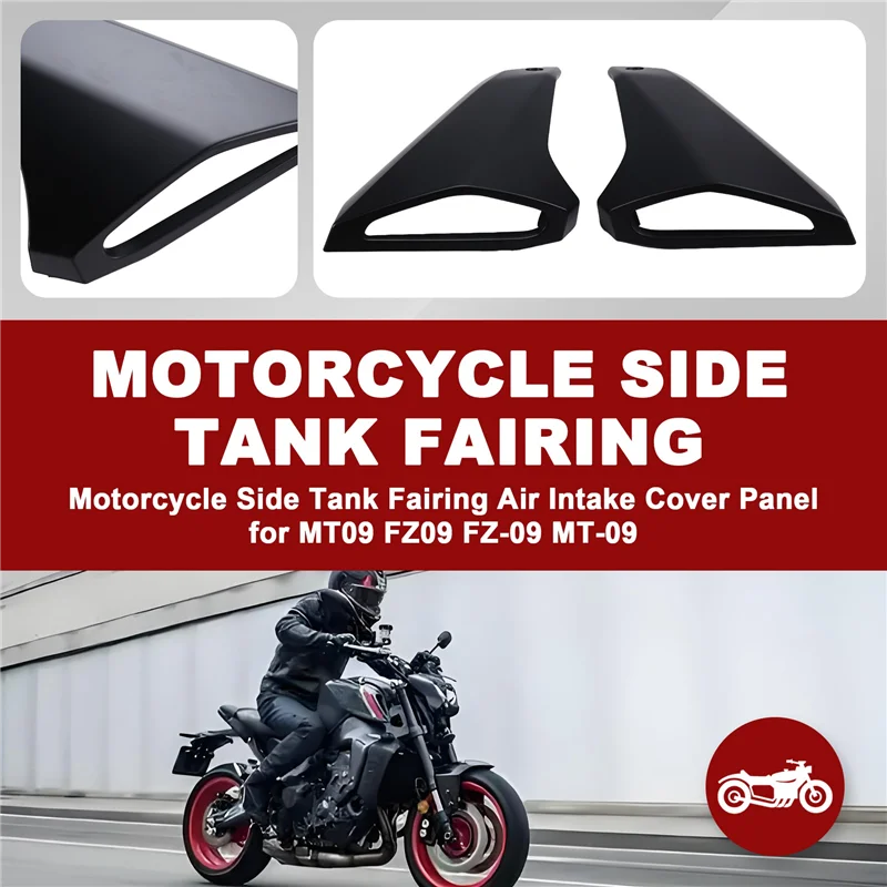

ABXN-Motorcycle Side Tank Fairing Air Intake Cover Panel For MT09 FZ09 FZ-09 MT-09 2012 2013 2014 2015 2016