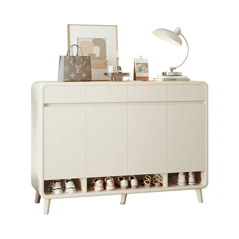 Shoe cabinet household door 2025 new popular high-end good-looking entrance storage cabinet integrated against the wall