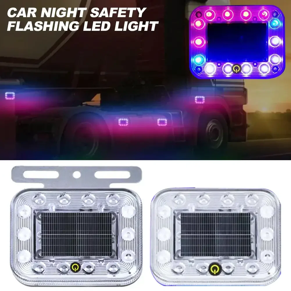 พลังงานแสงอาทิตย์รถ Night Safety กระพริบไฟ LED Super Strong ฐานแม่เหล็กไฟเตือนรถ Anti-Collision ไฟท้ายกว้างเครื่องมืออัตโนมัติ