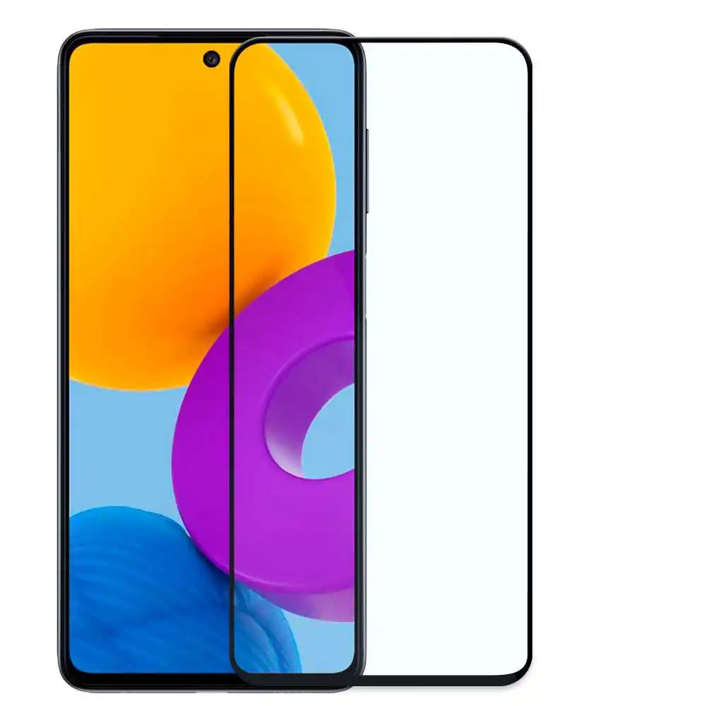 Tempered Screen Protector with Black Round Edge for Samsung Galaxy M52 5G Anti-shock Tempered Glass