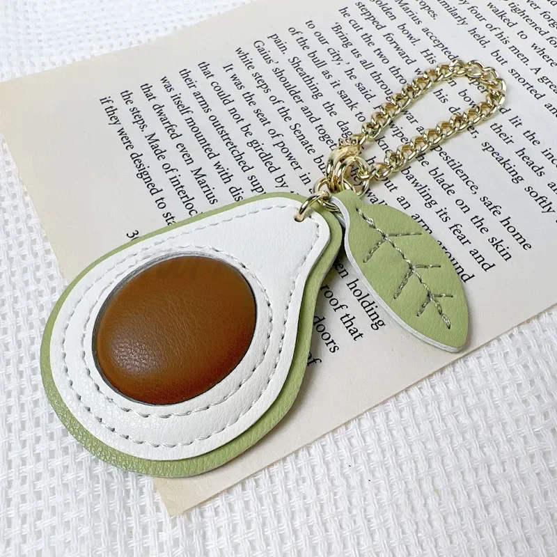 New Cute PU Leather Avocado Car Keychain Pendant Kawaii Girl Gift Doll Backpack Bag Pendant