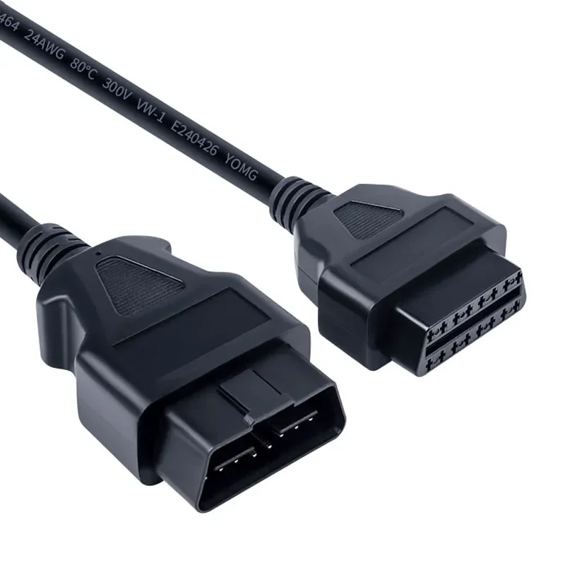 1M 3M OBD2 Diagnostic Extension Cable 16 Pin Male To 16Pin Female OBD Connector for 12V 24V Diesel Gaslion Car ELM327 OBD Extend