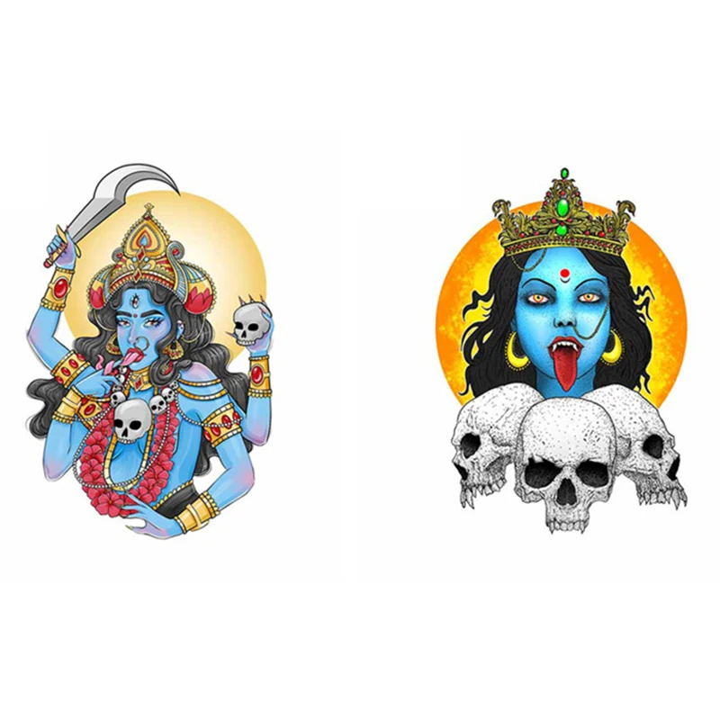 

Kali Hindu Goddess Skull Motorcycle Car Bumper Stickers Vinyl Car Wrap Decal Scratch-Proof Waterproof Decoration Laptop Decals